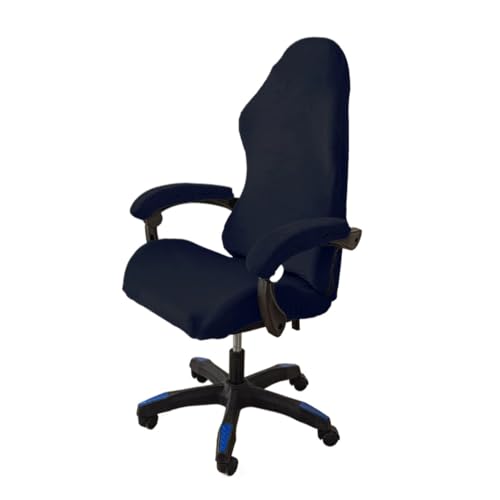 Bürostuhl Bezug,Office Chair Cover Tickened Velvet Chair Cover Office Computer Game Seat Case Stretchy Home Gaming with Armrest(Blue) von TUOYDJA