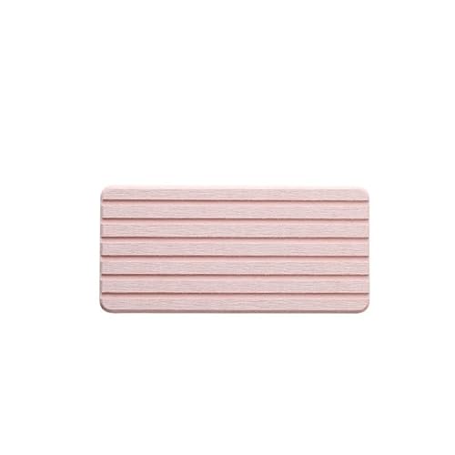 Diatomite Stone Bath Mat,Quick Dry Stone Mat Kitch 1/2 Stück wasserabsorbierende Kieselgur-Untersetzer mit Rillen, Badezimmer-Waschtischablagen, sofort trockener Waschbecken-Organizer, wasserabsorbier von TUOYDJA