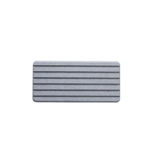 Diatomite Stone Bath Mat,Quick Dry Stone Mat Kitch 1/2 Stück wasserabsorbierende Kieselgur-Untersetzer mit Rillen, Badezimmer-Waschtischablagen, sofort trockener Waschbecken-Organizer, wasserabsorbier von TUOYDJA