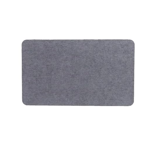 Diatomite Stone Bath Mat,Quick Dry Stone Mat Kitch 2 STÜCKE Wasserabsorbierende Untersetzer Spülbeckenablage Rutschfeste Streifen Boden Wasserabsorbierende Stein Erde Küchenablage(Dark Gray 16x8cm) von TUOYDJA