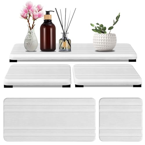 Diatomite Stone Bath Mat,Quick Dry Stone Mat Kitch 3-teiliges wasserabsorbierendes Steintablett for die Spüle, sauberes Trocknen des Spülbeckentabletts aus Kieselgur-Stein, sofort trocknende Spülbecke von TUOYDJA