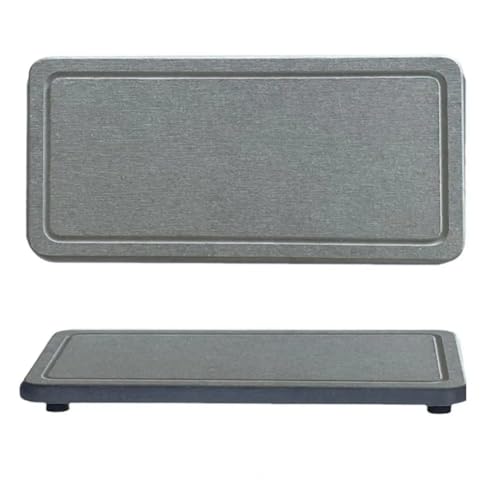 Diatomite Stone Bath Mat,Quick Dry Stone Mat Kitch Schnelltrocknende Spülbeckenablage, schnelltrocknende Spülbeckenuntersetzer, rutschfester Küchenhalter, wasserabsorbierend(Dark Gray,40 x 150cm) von TUOYDJA