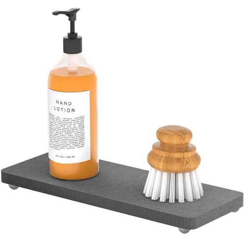 Diatomite Stone Bath Mat,Quick Dry Stone Mat Kitch Wasserabsorbierende Kieselgur, Stein-Trockenmatte for die Küchentheke. Sofort trocknender Stein. Wasserabsorbierende Kieselgur-Untersetzer(9.0" X 3.5 von TUOYDJA