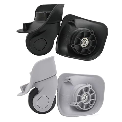 Koffer Rollen Ersatz 3 Paar Kofferräder Lenkrollen Geräuschloses Gepäckrad Ersatz for Koffer Trolley Zubehör(Black Large) von TUOYDJA
