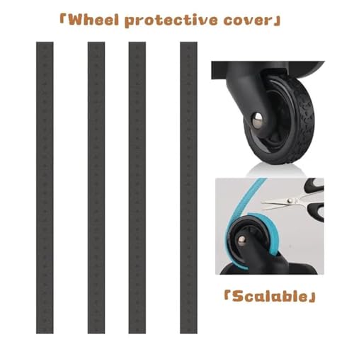 Koffer Rollen Ersatz 6 Stück Ersatzgepäckräder for Koffer, leise Gummiräder, Trolley-Teile, Reparatur, Handspinner, Lenkrolle, Universal(A) von TUOYDJA