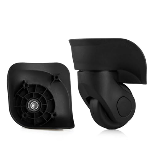 Koffer Rollen Ersatz 8 Stück Kofferräder Gepäck Spinner Caster Leise Gepäckräder Ersatzräder Zollbox Trolley Zubehör(Black Small) von TUOYDJA
