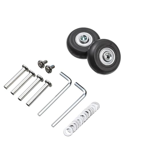 Koffer Rollen Ersatz 8-teiliges Universal-Ersatzrad-Kofferteil, langlebiges Ersatzachsen-Reparaturset for Lenkrollen, geräuscharme Lenkrolle mit Schraube(45mm-23mm) von TUOYDJA
