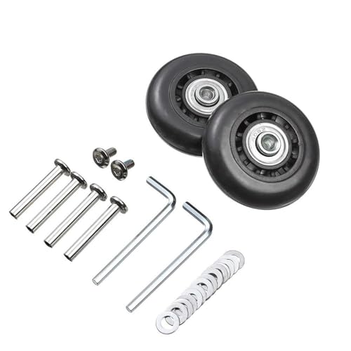 Koffer Rollen Ersatz 8-teiliges Universal-Ersatzrad-Kofferteil, langlebiges Ersatzachsen-Reparaturset for Lenkrollen, geräuscharme Lenkrolle mit Schraube(60mm-23mm) von TUOYDJA