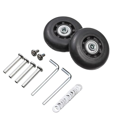 Koffer Rollen Ersatz 8-teiliges Universal-Ersatzrad-Kofferteil, langlebiges Ersatzachsen-Reparaturset for Lenkrollen, geräuscharme Lenkrolle mit Schraube(68mm-26mm) von TUOYDJA