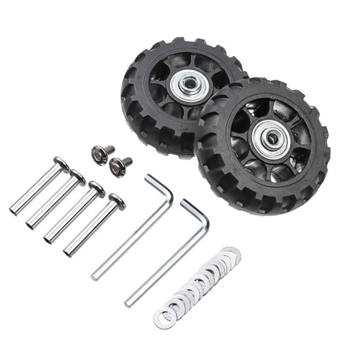 Koffer Rollen Ersatz 8-teiliges Universal-Ersatzrad-Kofferteil, langlebiges Ersatzachsen-Reparaturset for Lenkrollen, geräuscharme Lenkrolle mit Schraube(74mm-28.7mm) von TUOYDJA