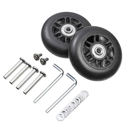 Koffer Rollen Ersatz 8-teiliges Universal-Ersatzrad-Kofferteil, langlebiges Ersatzachsen-Reparaturset for Lenkrollen, geräuscharme Lenkrolle mit Schraube(80mm-29mm) von TUOYDJA