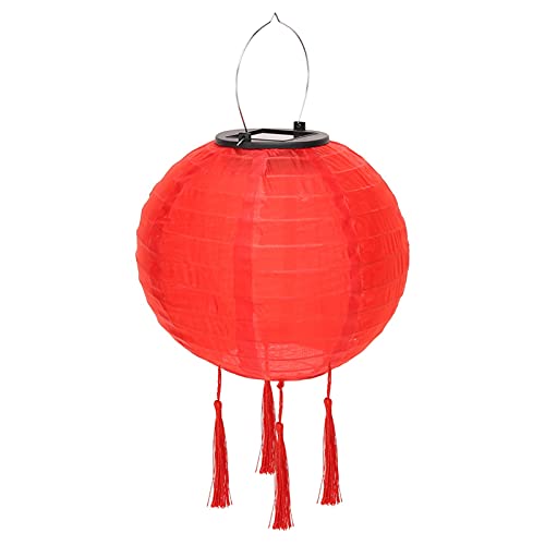 Lampions,Papierlampion 2 stücke 10 zoll laternen massiv farbe festival licht wasserdicht hängend global lampe kronleuchter mit quaste landschaft beleuchtung(Red) von TUOYDJA