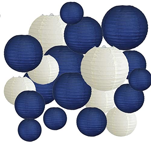 Lampions,Papierlampion 20 stücke 6 "-12" Papierlaternen sortiert mit der Größe blau beige Papierlaterne Laternenlampe for Hochzeitsfeier Lampions,Papierlampion 20 stücke 6 "-12" Papierlaternen sortiert mit der Größe blau beige Papierlaterne Laternenlampe for Hochzeitsfeier von TUOYDJA