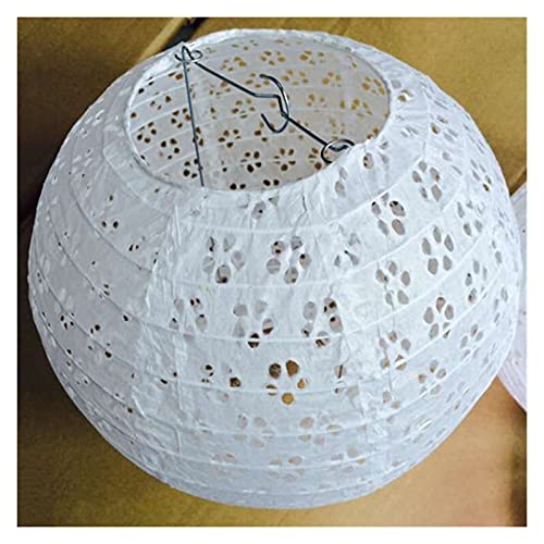 Lampions,Papierlampion Hohlpapierlaternen Runde Papierkugeln Lampe Hochzeit Party Lampion Dekoration(12inch 30cm) von TUOYDJA