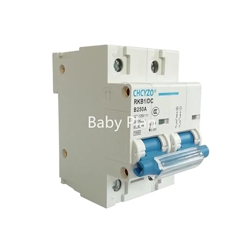 Leitungsschutzschalter,Sicherungsautomat DC MCB Leistungsschalter 1P/2P 12V 24V 36V 48V 60V 72V 96V 120V Mini-Isolator 100A 125A 150A 200A 250A(2P,250A) von TUOYDJA