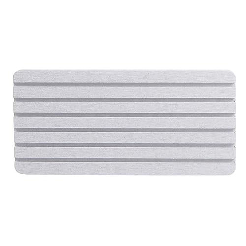 TUOYDJA Diatomite Stone Bath Mat,Quick Dry Stone Mat Kitch 3PCS Schnelltrocknende Matte Wasserabsorbierendes Pad Hitzebeständiger Untersetzer Küchenspüle Wasserhahn Matte rutschfest(Light Gray) von TUOYDJA