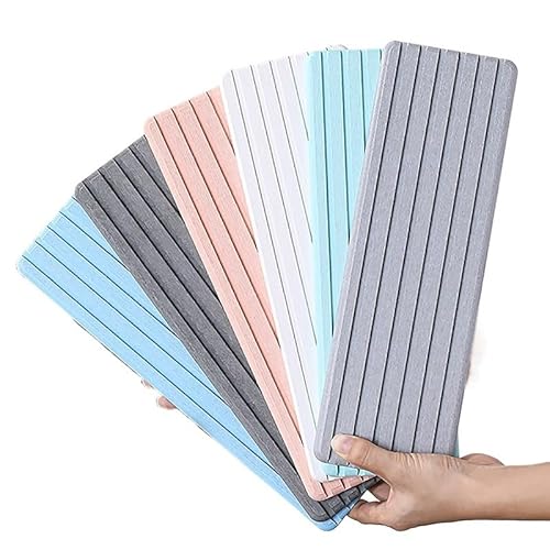 TUOYDJA Diatomite Stone Bath Mat,Quick Dry Stone Mat Kitch 3PCS Schnelltrocknende Matte Wasserabsorbierendes Pad Hitzebeständiger Untersetzer Küchenspüle Wasserhahn Matte rutschfest(Pink) von TUOYDJA