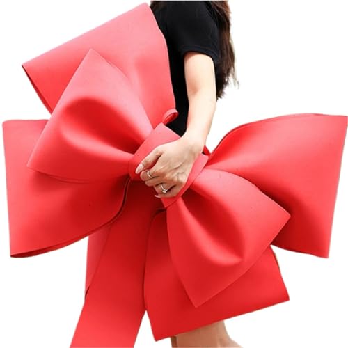 TUOYDJA Geschenkschleife Groß 2PCS Big Bow DIY Material Christmas Tree Wedding Party Wall Outdoor Decoration for Home Front Door Decor(Red,30cm) von TUOYDJA