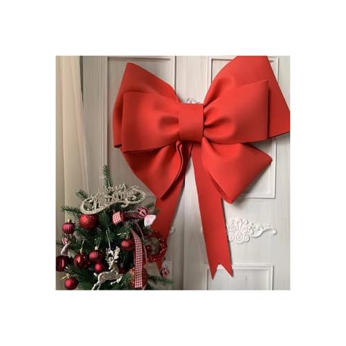 TUOYDJA Geschenkschleife Groß Weihnachtsdekoration Big Bow Hochzeitsbogen Geburtstagsfeier Fest Anlass Auto Dekor Riesenbogen DIY Material(Light Yellow,50cm (Middle)) von TUOYDJA