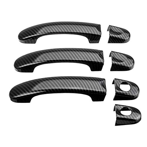 TUOYDJA Türgriffe Abdeckkappen 4 verschiedene Style 1 Set Türgriffabdeckungen for den VW-Transporter for T5 2003 2004-2015 for T6 2015-up for Caddy van 2004-2015(7pcs Carbon Fiber) von TUOYDJA