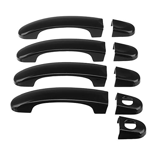 TUOYDJA Türgriffe Abdeckkappen 4 verschiedene Style 1 Set Türgriffabdeckungen for den VW-Transporter for T5 2003 2004-2015 for T6 2015-up for Caddy van 2004-2015(9pcs Gloss Black) von TUOYDJA