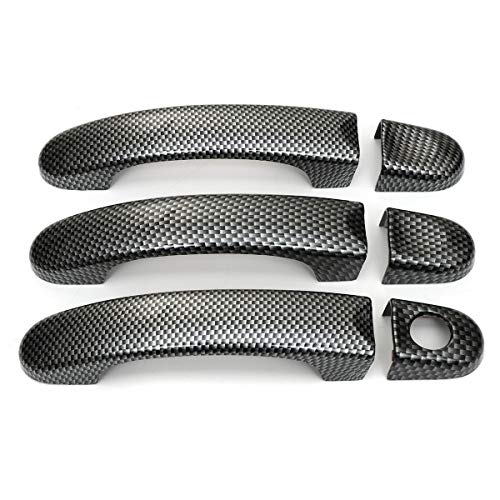 TUOYDJA Türgriffe Abdeckkappen 8 Verschiedene Style 1 Set Türgriffabdeckungen for VW for T5 2003 2004-2015 for T6 2015-up for Caddy van 2004-2015(6pcs 3 Door CARBON) von TUOYDJA