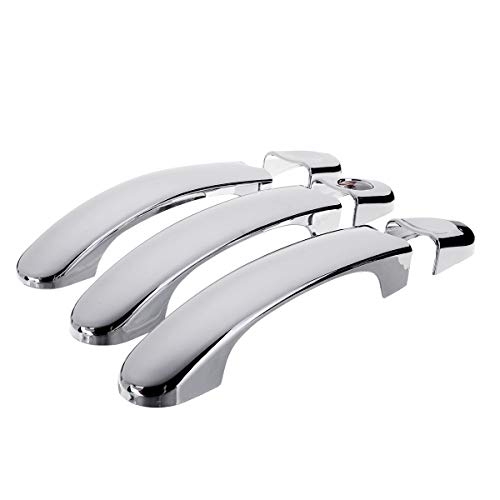 TUOYDJA Türgriffe Abdeckkappen 8 Verschiedene Style 1 Set Türgriffabdeckungen for VW for T5 2003 2004-2015 for T6 2015-up for Caddy van 2004-2015(6pcs 3 Door Chromed) von TUOYDJA