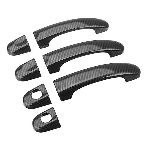 TUOYDJA Türgriffe Abdeckkappen 8 Verschiedene Style 1 Set Türgriffabdeckungen for VW for T5 2003 2004-2015 for T6 2015-up for Caddy van 2004-2015(7pcs 3 DOOR CARBON) von TUOYDJA