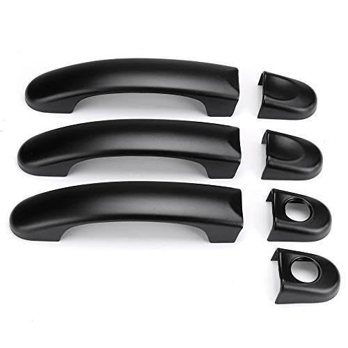 TUOYDJA Türgriffe Abdeckkappen 8 Verschiedene Style 1 Set Türgriffabdeckungen for VW for T5 2003 2004-2015 for T6 2015-up for Caddy van 2004-2015(7pcs matte black) von TUOYDJA