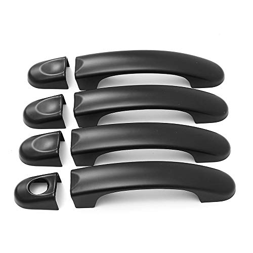 TUOYDJA Türgriffe Abdeckkappen 8 Verschiedene Style 1 Set Türgriffabdeckungen for VW for T5 2003 2004-2015 for T6 2015-up for Caddy van 2004-2015(8pcs matte black) von TUOYDJA