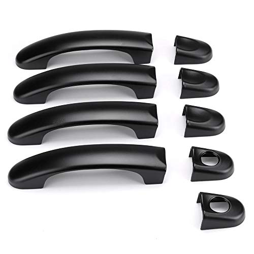 TUOYDJA Türgriffe Abdeckkappen 8 Verschiedene Style 1 Set Türgriffabdeckungen for VW for T5 2003 2004-2015 for T6 2015-up for Caddy van 2004-2015(9pcs matte black) von TUOYDJA