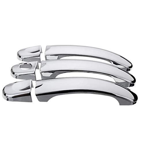 TUOYDJA Türgriffe Abdeckkappen Autofront ABS Carbon 3/4 Türgriffabdeckungen Griffe for VW Transporter T5 2003-2015 T6 2016 CADDY for Vans Multivan Aufkleber(Chrome 6pcs) von TUOYDJA