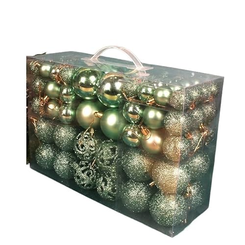 TUOYDJA Weihnachtsdeko,Christmas Decoration Weihnachtskugeln 3-6cm 100 Stück/Set Ornament Ball Party Hausgarten Dekoration for Weihnachtsbaum(Light Green) von TUOYDJA
