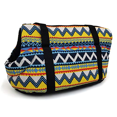 Tragetasche Hund,Hundetragetasche Haustier Carrier for kleine Hund Gemütliche weiche Welpen Katze Umhängetaschen Rucksack Outdoor Reise Sling Bag Chihuahua Pug Pet Supplies(4,S) von TUOYDJA