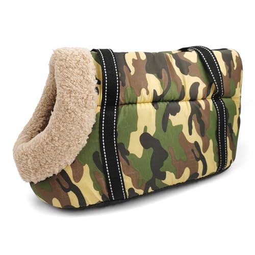 Tragetasche Hund,Hundetragetasche Reise Hundeträgerbeutel Pet Carrier for Hunde Katzen Sling Tasche Weiche Welpen Katze Hund Umhängetaschen Chihuahua Mops Kleine Hundetasche S/L(1 with fur,S) von TUOYDJA