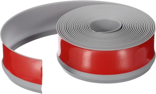 Wandleiste,Stuckleiste 1 Rolle 6 m/236,22 Zoll Vinyl Wandsockelleiste Formteil Trim Flexible selbstklebende Gummiformteil Abziehen und Aufkleben D(GRAY,3.0Meters) von TUOYDJA