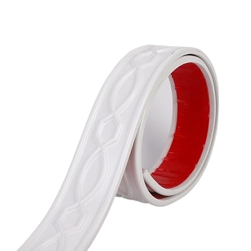 Wandleiste,Stuckleiste 1Pc 118,11 in Selbst-Adhesive Wand Panels Flexible Gips Linie for Decke Hintergrund Home Decor Tapete Rand(WHITE) von TUOYDJA