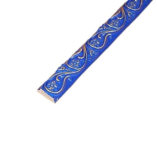 Wandleiste,Stuckleiste 3,0 m Home Decorate Modelling Crown Mouldings Trim Flexible Molding Decke Border Line Innendekoration Wandbild Rand(Blue and gold) von TUOYDJA