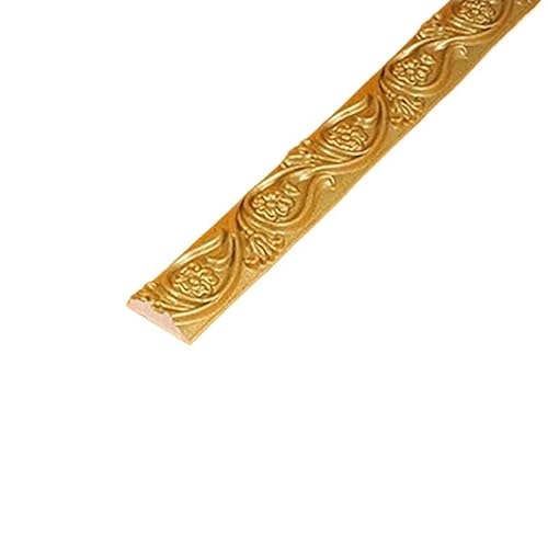 Wandleiste,Stuckleiste 3,0 m Home Decorate Modelling Crown Mouldings Trim Flexible Molding Decke Border Line Innendekoration Wandbild Rand(Gold2) von TUOYDJA