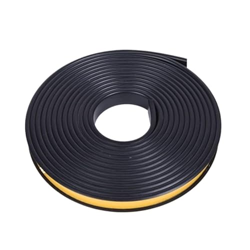 Wandleiste,Stuckleiste 5 m U-förmige Kantenanleimung, Möbel-Eckenschutz, flexibel, selbstklebend, for Holzbretter, Schrankreparatur, Restaurierung, Furnierverkleidung(Black,25mm) von TUOYDJA