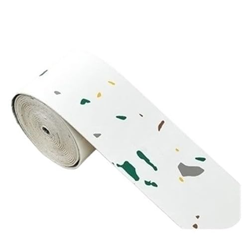 Wandleiste,Stuckleiste 5M PVC Wasserdichte Taille Linie Holz Marmor Selbstklebende Sockel Tapete Wohnzimmer Dekor Vinyl Grenze Wand Ecke Sticke(Style6) von TUOYDJA