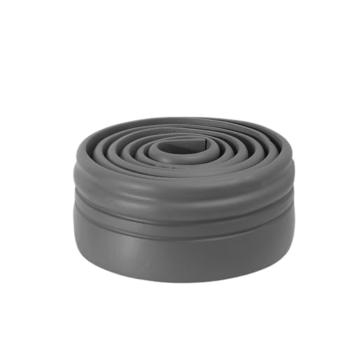 Wandleiste,Stuckleiste 6/2M Wasserdichtes Gehäuse Selbstklebende Sockelleiste 3D-Wandaufkleber Verdickte Antikollisionsdekorationen Kinderecke(Gray,3Rolls- (6M)) von TUOYDJA