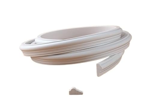 Wandleiste,Stuckleiste Bemalbare Abzieh- und Klebeleiste, flexibler Streifen for Wand, Türrahmen, Bild, Küche, Heim-DIY-Dekoration(S049 2cm) von TUOYDJA