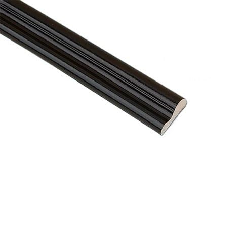 Wandleiste,Stuckleiste Flexible Wandleisten und Stuhlschienen | Selbstklebende Paneelleisten for Abziehen und Aufkleben | DIY-Heimdekor auf dem Hintergrund(Black) von TUOYDJA