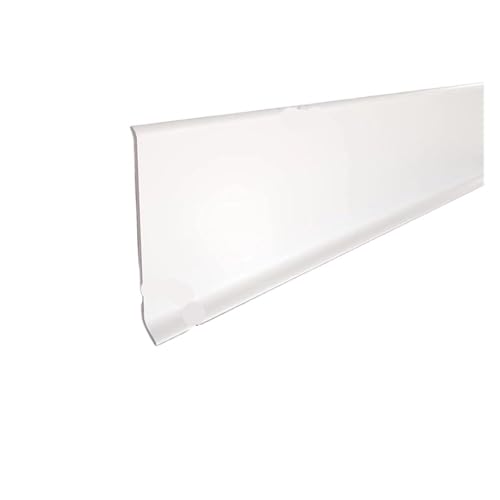 Wandleiste,Stuckleiste PVC-Sockelleiste, Gummiplatte, Kunststoff, 2 mm dick, wasserdicht, Randabschlussleiste, Wandleiste, selbstklebende Ecke(PVC White) von TUOYDJA