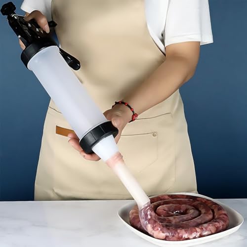 WurstfüLler Manuell,Wurstfüllmaschine Manuelle Wurstfüllmaschine, Hausgemachter Wurstfüller, Wurstspritze, Gadgets, Fleischinjektor-Werkzeuge(500g) von TUOYDJA