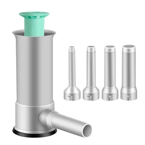 WurstfüLler Manuell,Wurstfüllmaschine Wurstfüllmaschine Mit 4 Füllrohren, Fleischfüller, Wurstfüllwerkzeug, Haushaltshandbuch, Vertikaler Wursthersteller-Werkzeugsatz(Small Set) von TUOYDJA