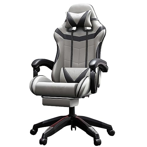 TUOYIBO Bürostuhl, ergonomischer Computerstuhl, hohe Rückenlehne, Verstellbarer Schreibtischstuhl mit Lordosenstütze, Armlehne, 135°-Neigungsfunktion, drehbarer PU-Leder-Aufgaben-Gaming-Stuhl für He von TUOYIBO