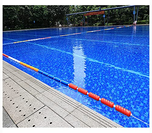 TUOYIBO Effektive Sichtbarkeit Schwimmbecken-Bahnlinien, Starker Auftrieb Anti-Ultraviolett Anti-Rissbildung Mit Haken, Flachwasser-Teiler Für Sicherheit Und Spaß (Farbe: Durchmesser 9 cm, Größe: 10 von TUOYIBO
