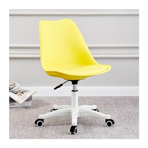 TUOYIBO Gaming-Stuhl, Home-Office-Schreibtischstühle, Drehstuhl, bequemer Bürocomputer, Heim-ergonomischer europäischer Stil, Rückenlehnen-Lift-Drehstuhl (Farbe: Gelb) von TUOYIBO